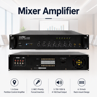Amplificateur de sonorisation professionnel 6 zones à tension constante 60-650W 70V 100V, à montage en rack - Offre Spéciale