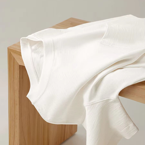 T-shirt da <span class=keywords><strong>uomo</strong></span> alla moda in cotone 100% tinto in filo, pesante, oversize, traspirante, personalizzabile, a <span class=keywords><strong>mezza</strong></span> <span class=keywords><strong>manica</strong></span>, tinta unita, 310 grammi, all'ingrosso - Product Image 3