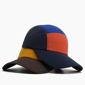 Casquette Bob Unisexe 5 Panneaux Color Block Respirante Imperméable pour Activités de Plein Air Printemps-Été Décontractée Sportive pour Adultes - Product Image 1