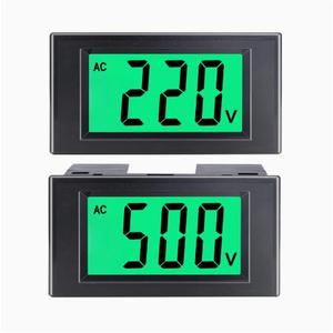 D69-120 Vôn kế với màu xanh lá cây/Màu xanh Backlit và Cover quay lại AC 80-500V LCD hiển thị kỹ thuật số điện áp Meter - Product Image 1