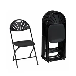 Multicolor Cheap Outdoor Wedding Plastic Folding Fan Backrest Steel Plastic Folding Wedding Chairs