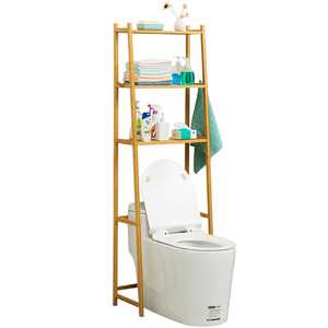 Washing Machine Rack Toilet Rack 3 Shelf Space Saver Bathroom Rack Over the Toilet Storage Bamboo Organizer