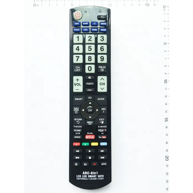 8 Brands in 1 Universal TV Remote Control for All Famous Brands TV
