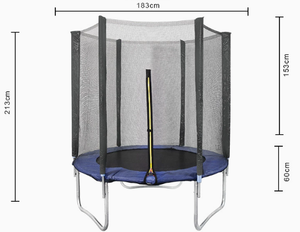 Trampolín Plegable de PVC <span class=keywords><strong>Sunsky</strong></span> para Adultos y Niños - Tamaño de Marco de 8/10/12 Pies con Red Protectora - Product Image 3