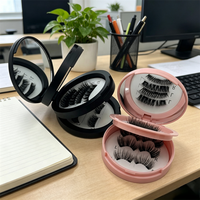 Faux cils magnétiques en cheveux synthétiques, vente en gros, personnalisables, avec aimants quantiques, demi-cils réutilisables, sans cruauté animale, sans colle