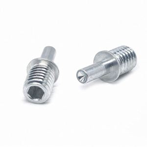 สลักเกลียวปลายเรียวแบบไม่มีหัวสำหรับงานกลึง CNC แบบกำหนดเองได้  พร้อมร่องสำหรับยึดตำแหน่งทรงหกเหลี่ยม - Product Image 6