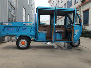 Vélo cargo électrique à 3 roues fabriqué en Chine avec 4 portes, type de carrosserie ouverte, 60v, tuk-tuk électrique <span class=keywords><strong>pour</strong></span> les familles - Product Image 4
