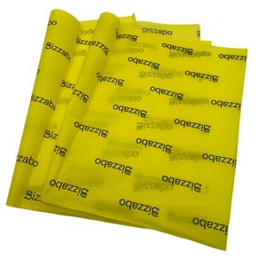 <strong>Wrapping</strong> for Packaging Clothes Customized Wholesale Custom White Logo Wrap With Printed <strong>Yellow</strong> Tissue <strong>Paper</strong> - Product Image 1