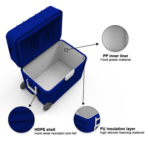 Nevera Portátil Rectangular <span class=keywords><strong>de</strong></span> 40L, Rotomoldeada en PE/PP, Personalizable, Impermeable, con Retención <span class=keywords><strong>de</strong></span> Hielo <span class=keywords><strong>de</strong></span> 5 Días, para Latas, Pesca y Camping - Product Image 4
