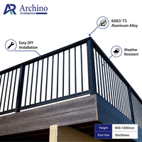 Système de balustrade en aluminium robuste et moderne pour plateforme extérieure de centre commercial, balustrade de sécurité certifiée, projet commercial
