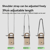 Tas Jinjing Hewan Peliharaan Outdoor dengan Tali yang Dapat Disesuaikan, Desain Tahan Air, Dispenser Kantong Sampah Terintegrasi, Tas Selempang Praktis