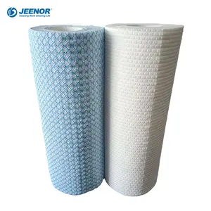 Wholesale Cheap Household Super Absorbent Cleaning Wipers Lint Free Spun Lace Non Woven Fabric Roll Kitchen Wipers