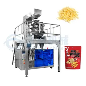 Machine à emballer automatique Doypack de sac préfabriqué de bâtonnets de pomme de terre de casse-croûte de 500g 1kg