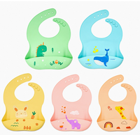 Vente flash - Bavoir pour bébé en silicone de qualité alimentaire sans BPA, de qualité supérieure, imperméable, écologique, doux, jetable, pour tout-petits et nourrissons
