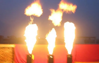 150W Fire Flame Machine Dmx Télécommande Machine à feu à tête unique pour effet de scène