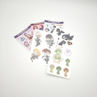 Feuilles d'autocollants promotionnels thermosensibles miniatures avec motifs de lettres, points et chiffres, découpés à la forme, autocollants personnalisés super complexes