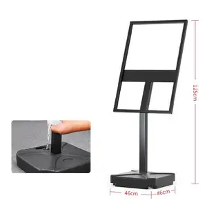 Manufacturer customized simple fashionable steel high-quality data outdoor poster single-sided display stand