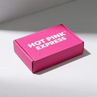 Boîtes en carton ondulé personnalisées, boîtes d'expédition postales roses, boîtes d'expédition par courrier, emballages, rose vif