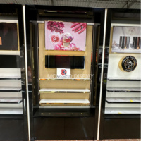 Étagère de présentation de parfums autoportante moderne et élégante, personnalisable, en verre et bois, facile à assembler, 4/5 étagères pour une présentation raffinée