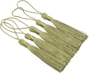 Cortina de flecos de poliéster 100% de entrega rápida, borlas de seda, llaveros y accesorios para prendas y uso decorativo - Product Image 3