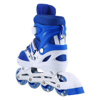 Patins à roulettes ajustables professionnels Istaride pour adultes, enfants et adolescents, roues lumineuses bleues et blanches, cadre en alliage d'aluminium, ABEC-7
