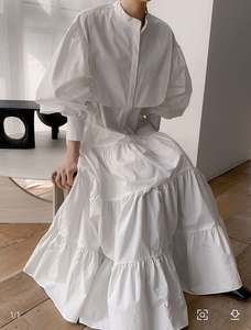 Vestido Coreano Elegante Retro de Primavera y Otoño para Mujer, Vestido Casual Holgado con Mangas Farol y Manga Larga - Product Image 4