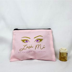 Hot Sale Custom Logo Craft Bag Canvas Pencil <b>Case</b> Makeup Cosmetic Canvas Pencil Pouch Multi Purpose <b>Travel</b> Toiletry Bag Zipper - Product Image 2
