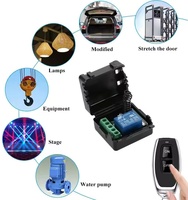 DC 12 volt 10A 433MHz Relay penerima RF 1CH nirkabel saklar Jog kontrol plastik dan logam pengendali jarak jauh saklar untuk pintu