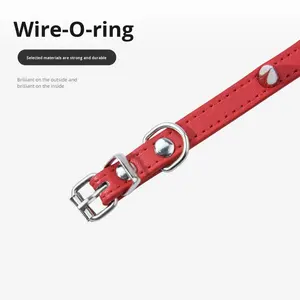 Collier Teddy Dominateur Anti-Morsure pour Petit <span class=keywords><strong>Chien</strong></span> et Chat Caractéristique <span class=keywords><strong>du</strong></span> Cou Goujon en Métal Solide en Matériau PU Colliers pour Animaux de Compagnie - Product Image 4