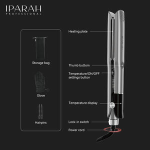 IPARAH P-130 Professional MCH <strong>Electric</strong> 120-250 Hair Straightener <strong>Flat</strong> <strong>Iron</strong> Fast Heat Ceramic Plate LED Portable RV Hotel - Product Image 2