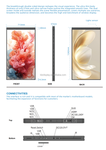 15 năm nhà máy hai mặt TREO LCD Máy nghe nhạc quảng cáo trong nhà hai mặt kỹ thuật số biển Màn hình ldz hiển thị cho cửa sổ cửa hàng - Product Image 5
