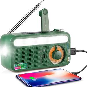 2025 Hand-Crank Solar Emergency Radio with SOS Alarm, AM/FM/SW & LED <b>Flashlight</b> - Product Image 6