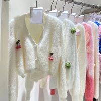 Nouvelle Collection 2025 – Cardigan Tendance Femme Automne/Hiver – Col Rond Ample – Livraison Aléatoire du Stock