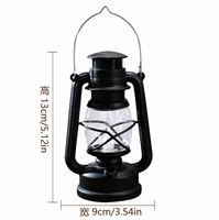Bougie électronique LED rétro en forme de cheval, portable, pour le camping, noir/blanc, blanc chaud, décoration d'ambiance de Noël