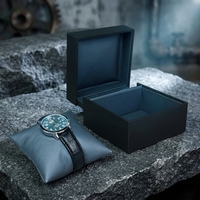 Boîte à montre personnalisée de luxe en cuir PU noir avec logo personnalisé, modèle BETTER PWS831, emballage cadeau, insert remplaçable