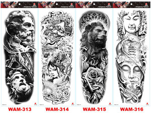 Nuevos <span class=keywords><strong>diseños</strong></span> Full Arm Art Sticker Tattoo Hand Tattoo <span class=keywords><strong>para</strong></span> hombres - Product Image 6