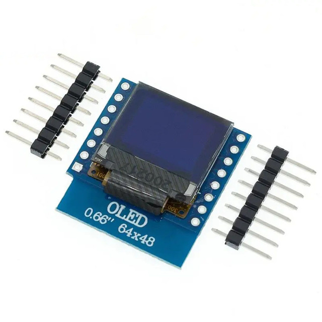 0.66 inch OLED LED LCD Display Shield Compatible for WEMOS D1 MINI ESP32 64X48 0.66 inch Display 0.66" oled module IIC I2C