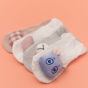 Chaussettes pour bébé nouveau-né en coton avec nœud, motif de dessin animé printemps-été, chaussettes tubulaires pour fille - Product Image 3