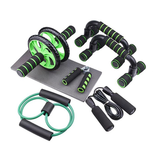 Hot Fancy 6-in-1 Steel AB Wheel Roller Kit Colorful PVC Fitness Muscle Wheel Roller Sets for Abdominal <strong>Exercise</strong> - Product Image 2