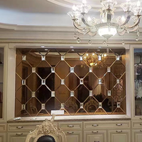 Grandes mosaïques de miroirs décoratifs en verre pour murs, carreaux de miroir pour décorations d'ascenseurs