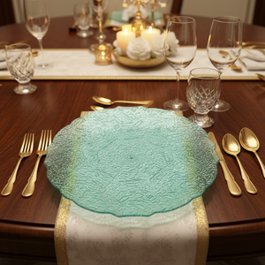 Assiettes de Présentation en Gros 13 Pouces en PP Transparent, Luxueuses, Réutilisables, Durables et Personnalisables pour Hôtels et Usage Domestique - Product Image 3