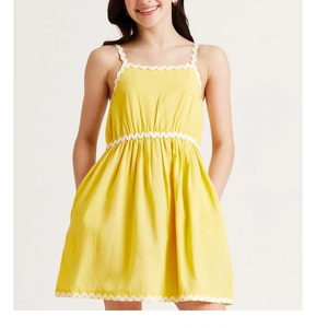 Vestido de algodón para niñas a la moda, conjunto de verano con detalles decorativos bonitos, tela ligera, cómoda y agradable para la piel - Product Image 4