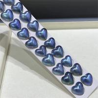 Vente en gros de bijoux fins eau de mer 18*18mm eau salée perles en vrac bleues naturelles Mabe pour la fabrication de bijoux