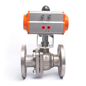 Válvula de bola neumática Dongqi de acero inoxidable con brida, a prueba de explosiones para vapor a alta temperatura, modelo 304, válvula de cierre y regulación - Product Image 3