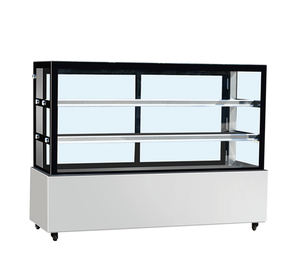 Réfrigérateur de présentation de gâteaux aux légumes commercial personnalisé en usine, en acier inoxydable, refroidissement direct pour Malatang - Product Image 3