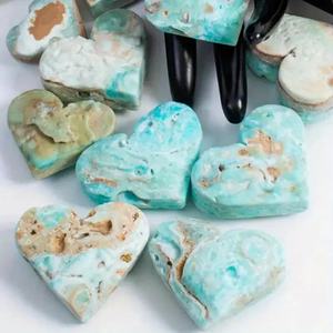 Cœur de Hemimorphite Naturelle Polie, Pierre de Poche, Guérison, Reiki, Chakra, Méditation, Décoration d'Intérieur, Énergie Amoureuse, Cadeau, Vente en Gros - Product Image 2