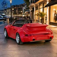 Kart électrique vintage personnalisable Huajia modèle 930 rouge avec pédales antidérapantes pour parcs extérieurs, véhicule mobile biplace Hainan
