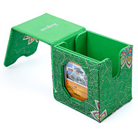 Boîte de rangement pour cartes à jouer en brocart personnalisée, motif vert, pour cartes MTG TCG, boîte de rangement pour jeux de cartes, vente en gros