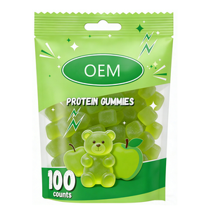 Natuurlijke 17g Spieropbouwende Wei-eiwit Isolaat Aardbei Sport Gummies Volwassenen Laag Caloriegehalte Geen Kunstmatige Zoetstoffen - Product Image 1