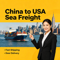 Transport maritime professionnel de conteneurs FCL DDP Chine vers les États-Unis pour les grandes expéditions Amazon FBA